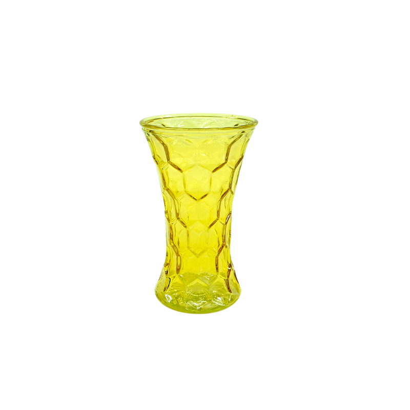 Waisted Embossed Glass Vase YD-ND-297