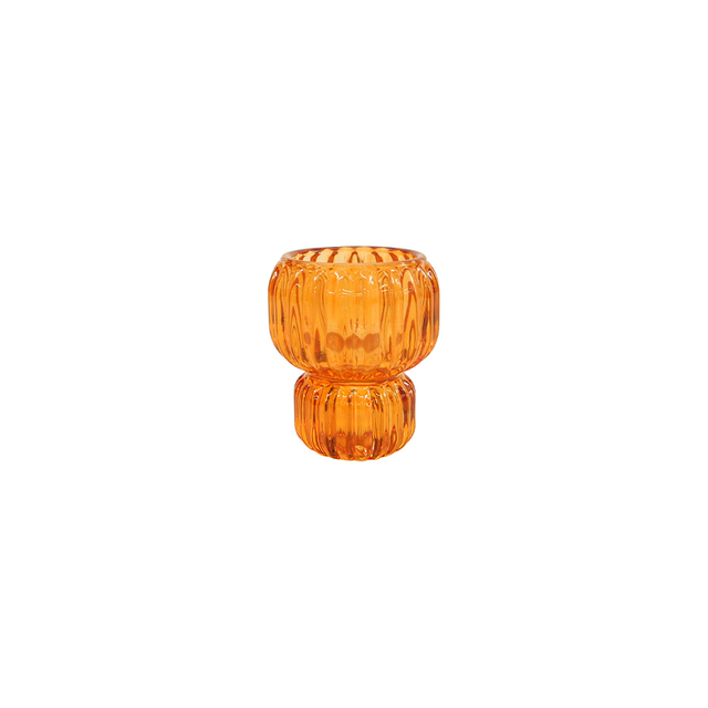 Spray Colored Glass Small Candle Holder YD-ND-391