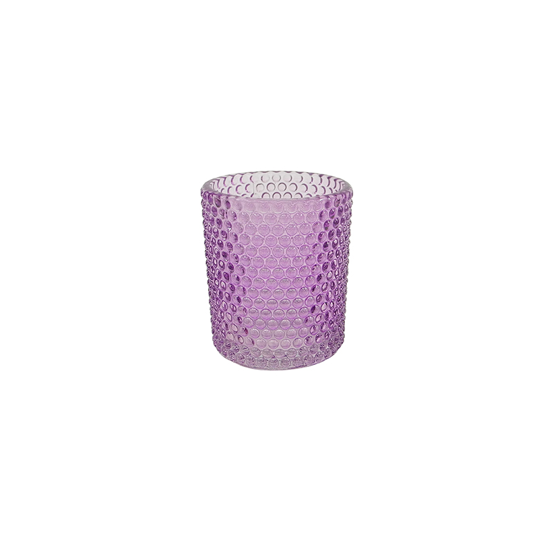 Spray Color Relief Glass Small Candle Holder YD-ND-384