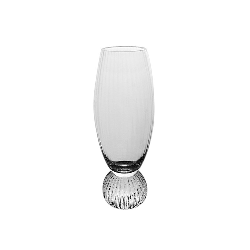 Glass Striped Closed Vase YD-CGV-214