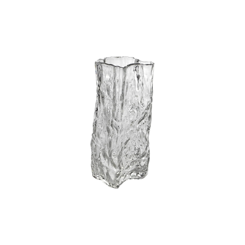 Shaped Textured Glass Vase YD-CGV-207