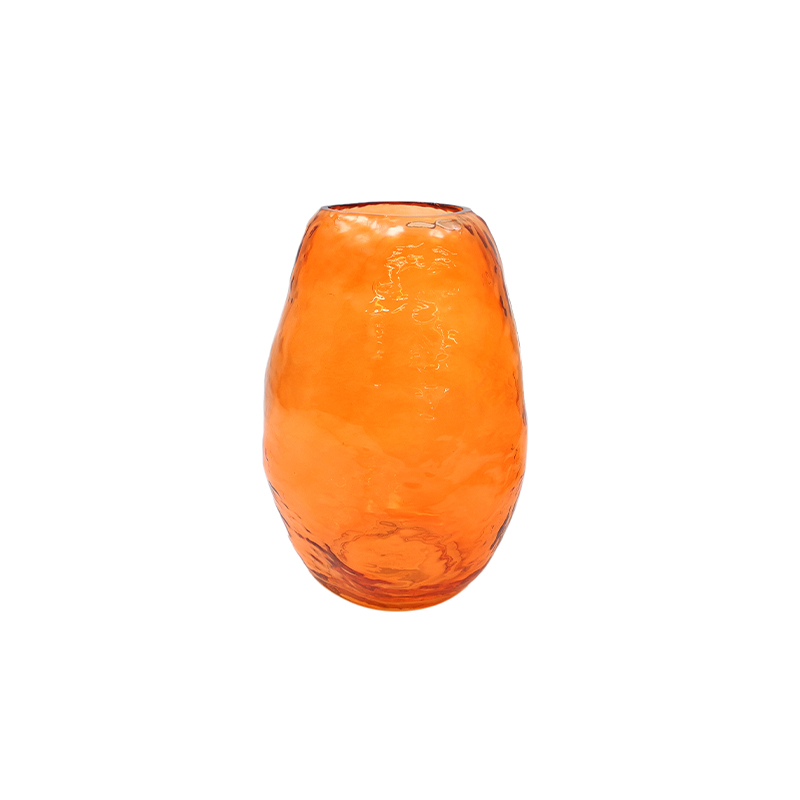 Orange Textured Glass Vase YD-TDH-101