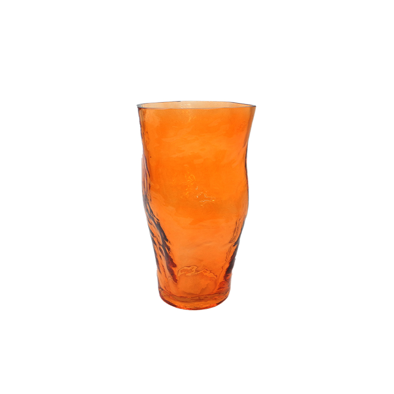 Orange Spray-painted Glass Vase YD-TDH-097