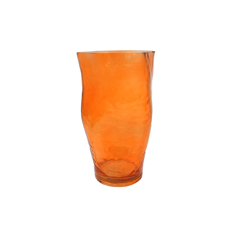 Orange Spray-painted Glass Vase YD-TDH-097