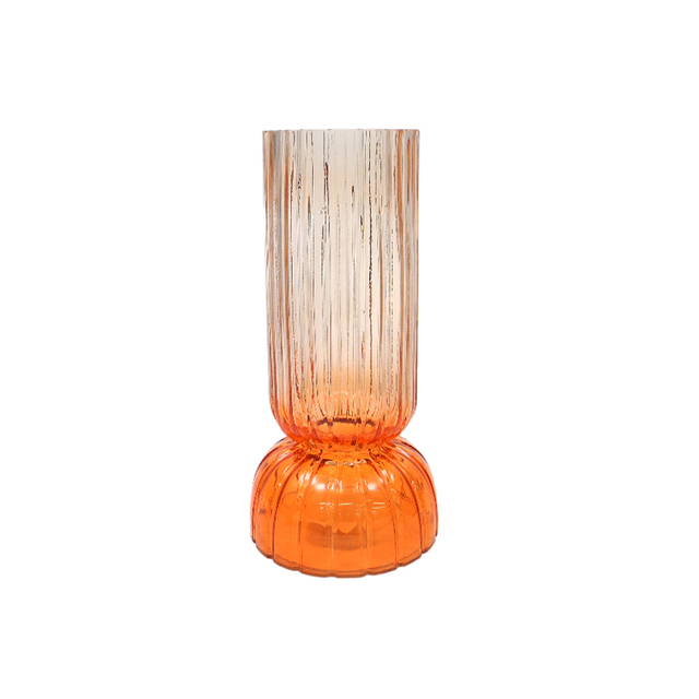 Striped Double-color Gradient Glass Vase YD-TDH-100