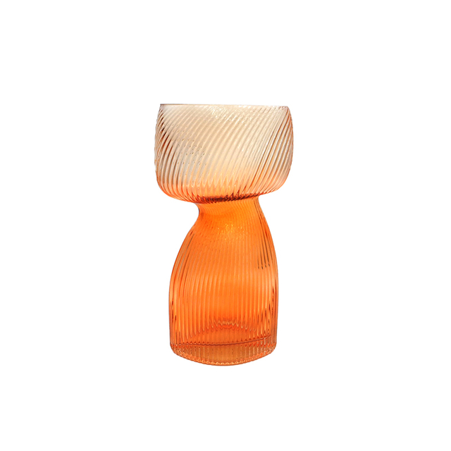 Striped Two-color Glass Vase YD-TDH-098