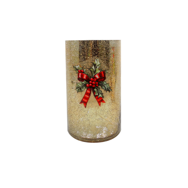 Christmas Glass Decorations with Bow Patterns YD-CX-097