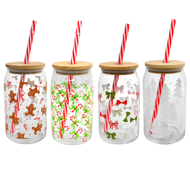 Christmas Sticker Pattern Straw Cup YD-CX-100