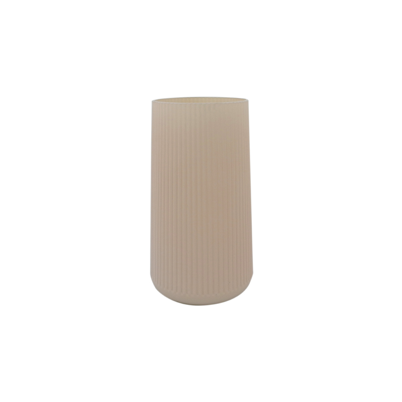Striped Frosted And Spray-colored Glass Vase YD-ND-466