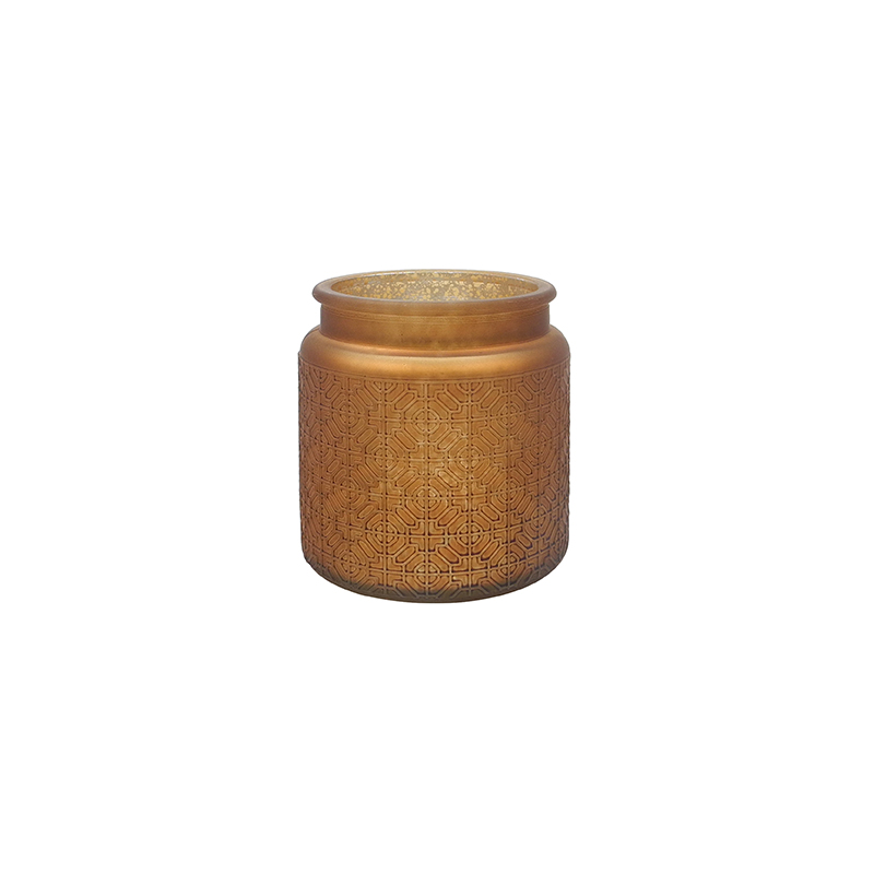Cylindrical Broken Silver Glass Vase YD-TDH-074