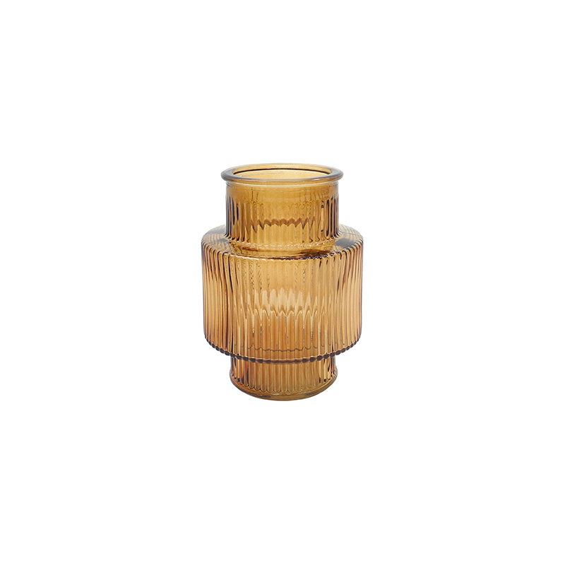 Striped Spray-colored Glass Vase YD-TDH-060