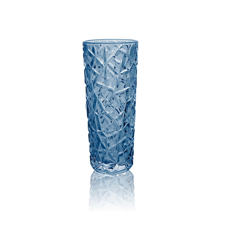 Relief Pattern Spray-painted Glass Vase YD-OBS-051