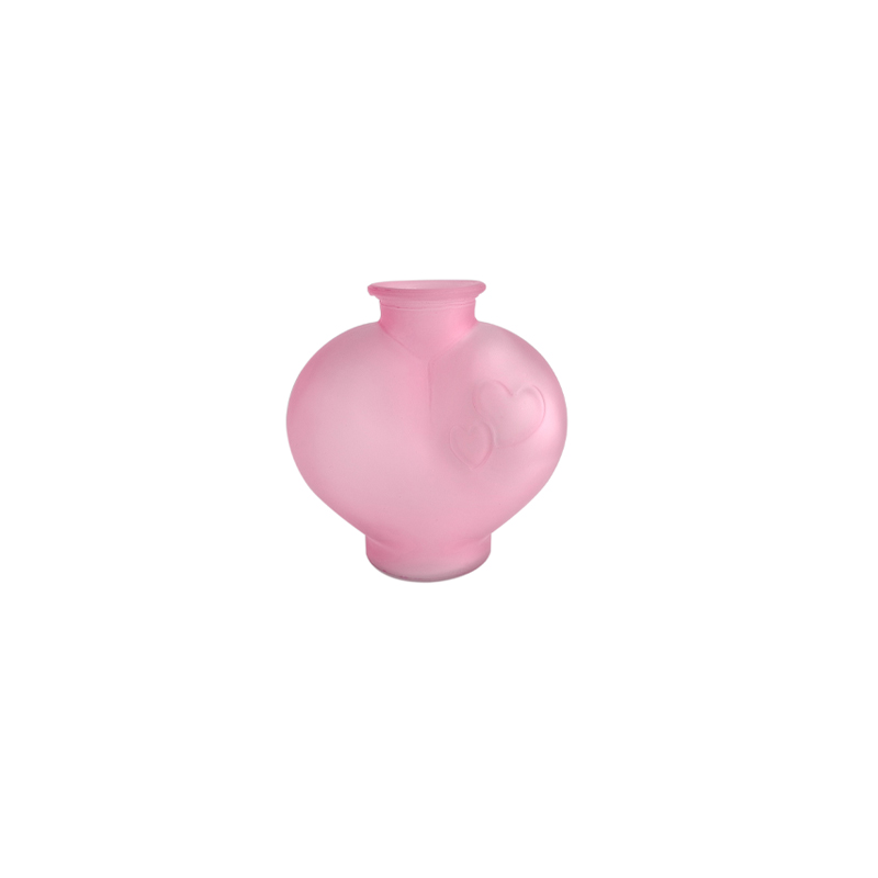 Heart Frosted Glass Vase YD-VL-043