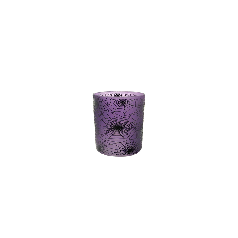 Halloween Pattern Purple Frosted Wax Cup YD-HAL-079