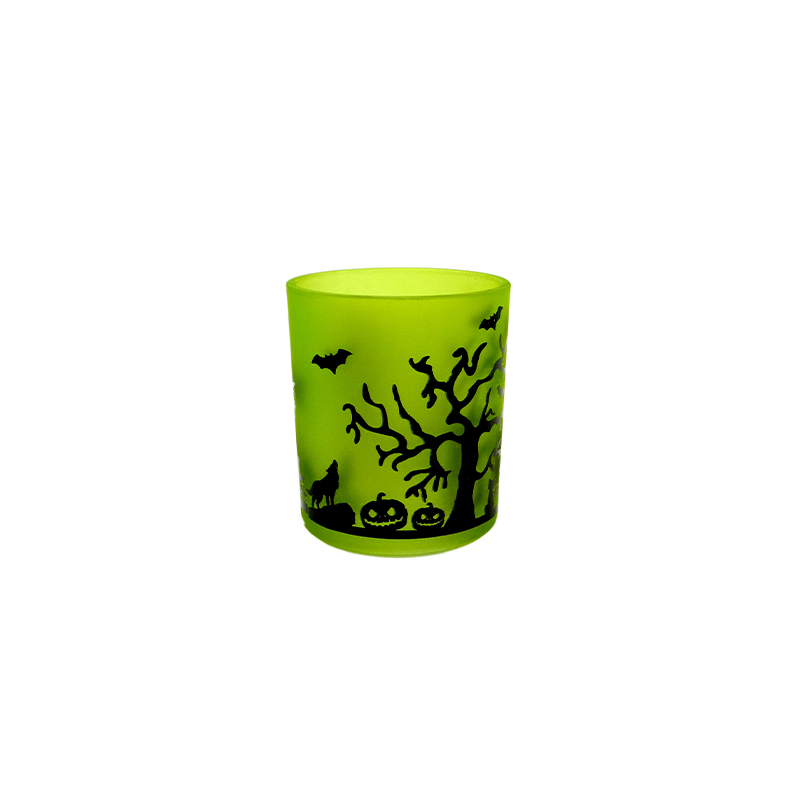 Halloween Pattern Green Frosted Wax Cup YD-HAL-081