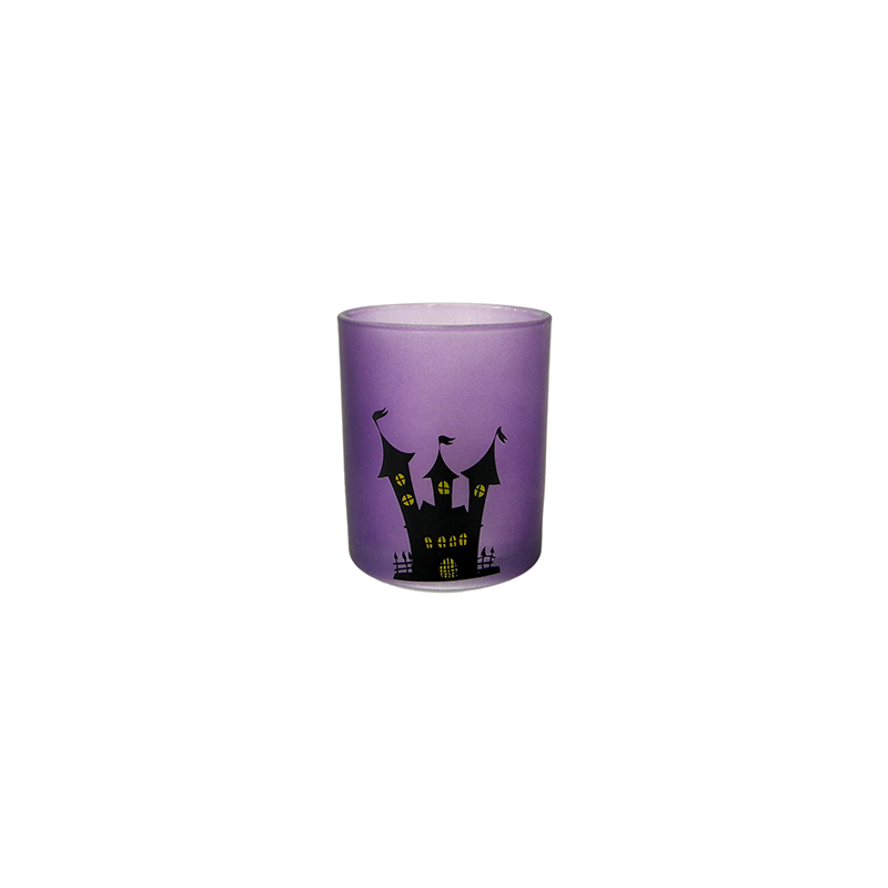 Halloween Pattern Purple Frosted Wax Cup YD-HAL-079