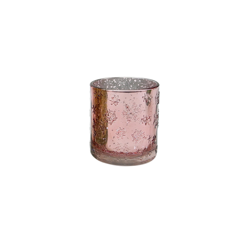 Electroplated Snowflake Pattern Glass Wax Bottle YD-CX-080