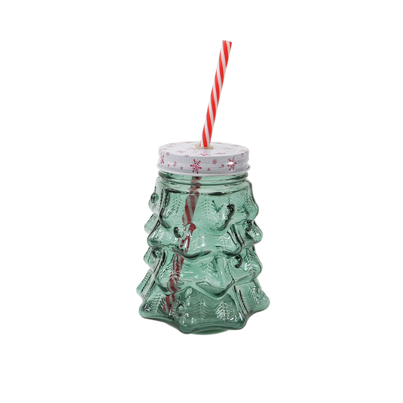 Christmas Tree Embossed Glass Sippy Cup YD-CX-090