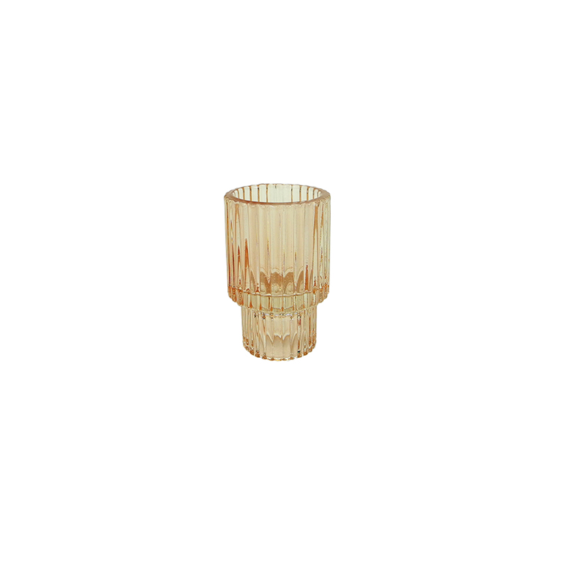 Two-purpose Spray-painted Glass Candle Holder YD-HDWC-190