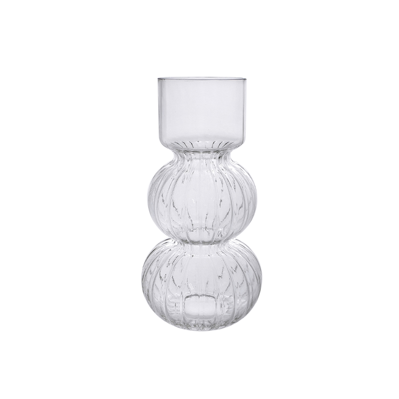 Embossed Bottom Glass Vase YD-CGV-055