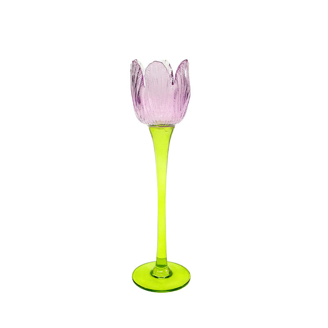 Tulip Spliced Glass Candle Holder YD-ND-405