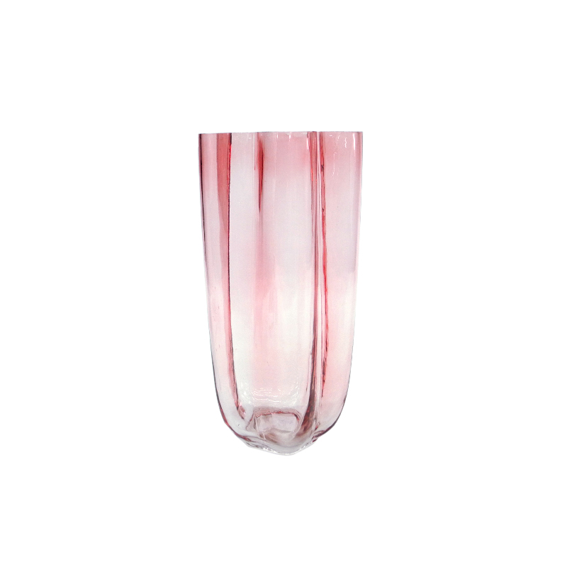 Pink Flower Spray Glass Vase YD-ND-419