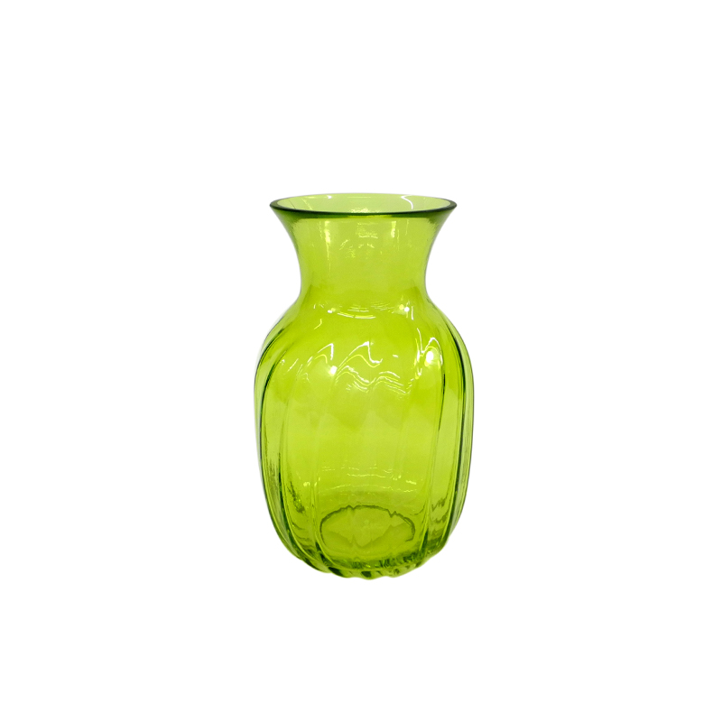 Green Open Spray Colored Glass Vase YD-ND-428