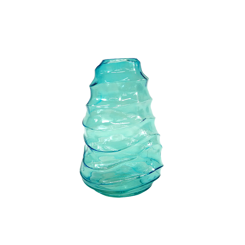 Blue Special-shaped Spray Glass Vase YD-ND-432