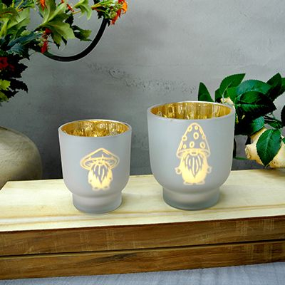 Beige Pattern Candle Holder & Wax Bottle YD-ND-044
