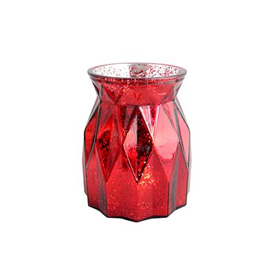 Yorklsun Glassware Red Christmas Candle Holder & Wax Bottle YD-CX-006