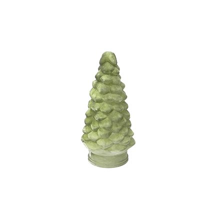 Yorklsun Glassware Green Christmas Tree Candle Holder & Wax Bottle YD-ND-186