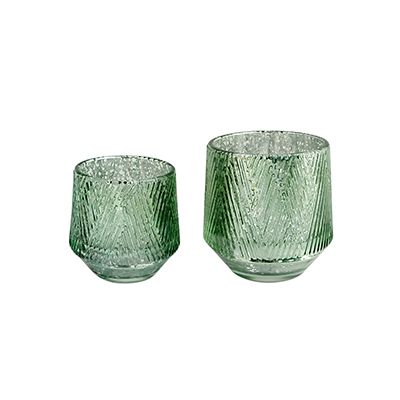 Yorklsun Glassware Green Christmas Candle Holder & Wax Bottle YD-ND-138