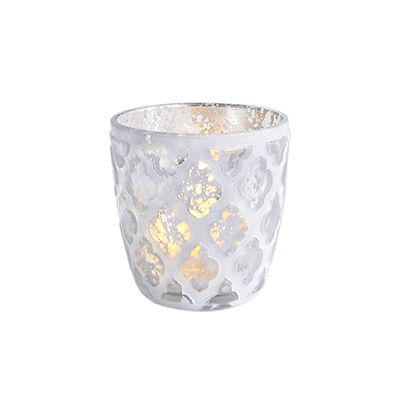 Yorklsun Glassware White Christmas Candle Holder & Wax Bottle YD-HDWC-034