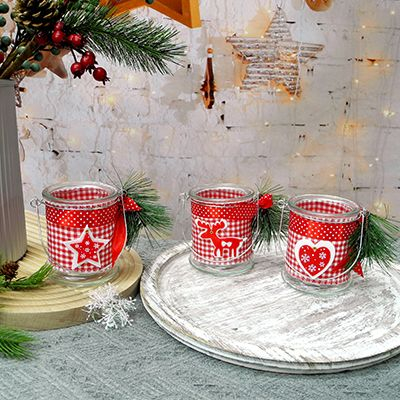 Christmas Red Candle Holder & Wax Bottle YD-ND-047