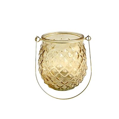 Yorklsun Glassware Autumn Yellow Candle Holder & Wax Bottle YD-TDH-019