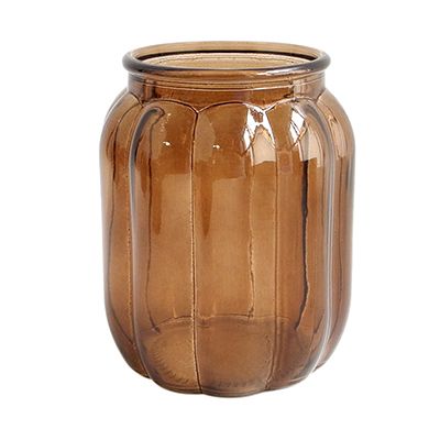 Yorklsun Glassware Autumn Brown Candle Holder & Wax Bottle YD-ND-150