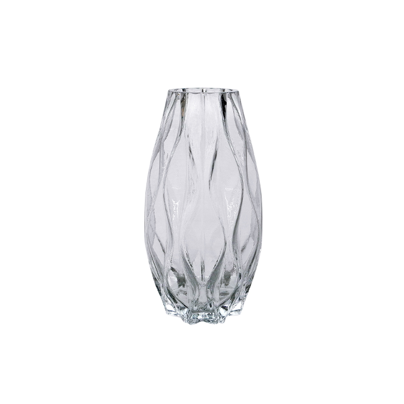 Embossed Clear Glass Vase YD-CGV-087