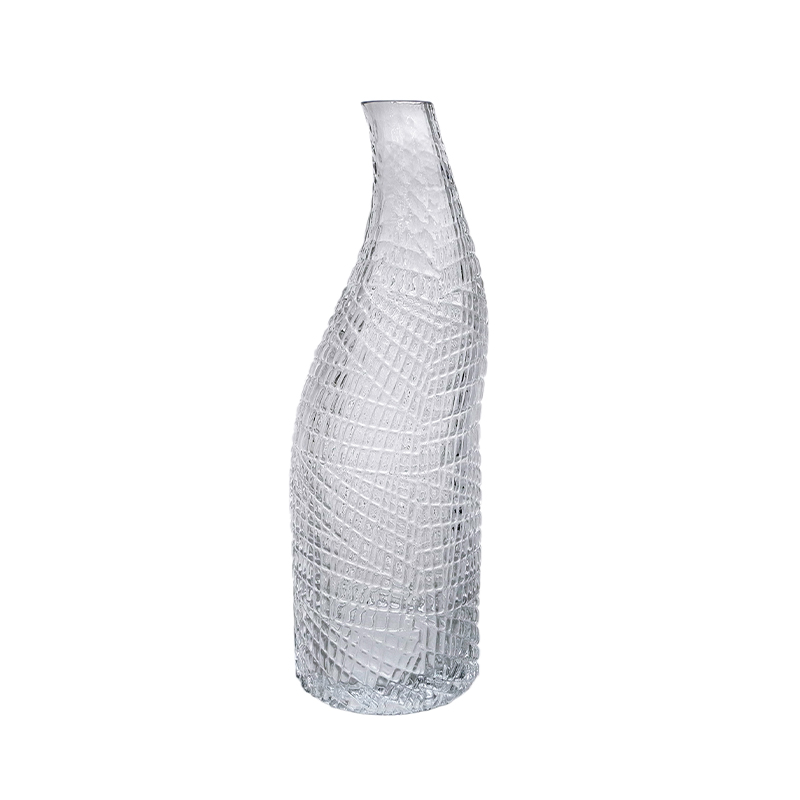 Curved Clear Glass Vase YD-CGV-092