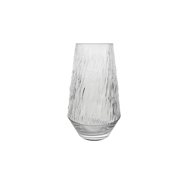 Cone Line Pattern Glass Vase YD-CGV-196