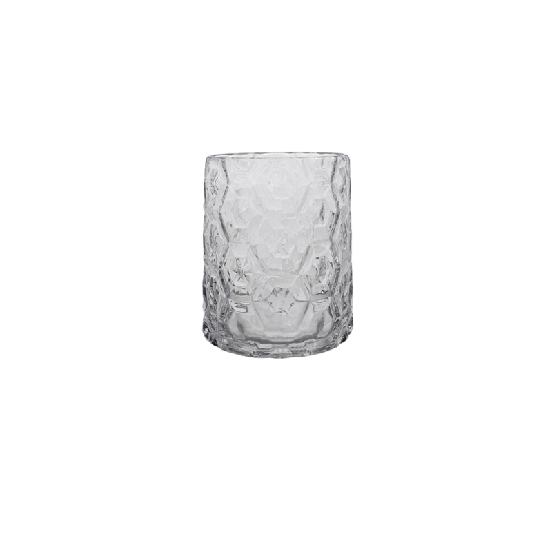 Polygonal Relief Glass Vase YD-CGV-193