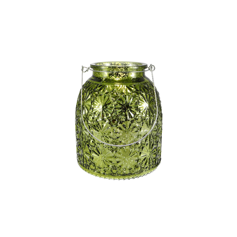 Electroplated Silver Fragments with Ice Pattern Candleholder YD-CX-157