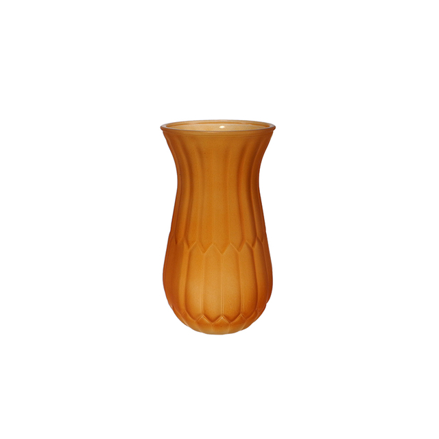 Sanded Glass Vase with Arrow-shaped Lines YD-TDH-168