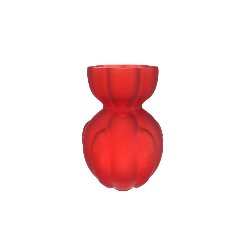 Special-shaped Frosted And Tinted Glass Vase YD-TDH-173