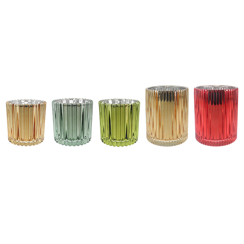 Striped Electroplated Candleholder YD-CX-173