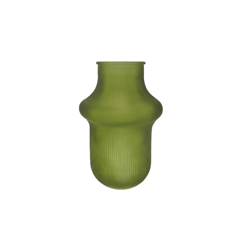 Polished And Tinted Striped Glass Vase YD-TDH-166