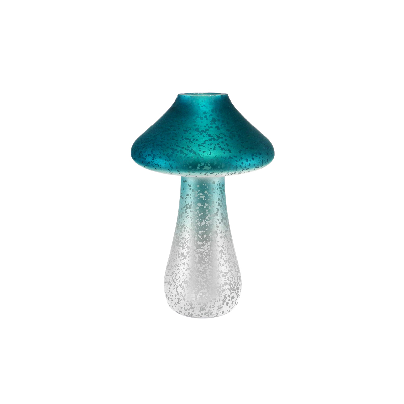 Polished Silver And Crushed Silver Mushroom Decoration YD-CX-119