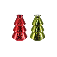 Electroplated Silver Fragments Christmas Tree Glass Bottle YD-CX-129