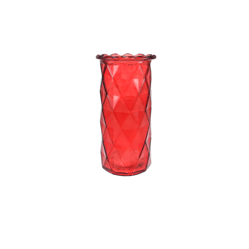 Diamond-patterned Lace Glass Vase YD-TDH-117