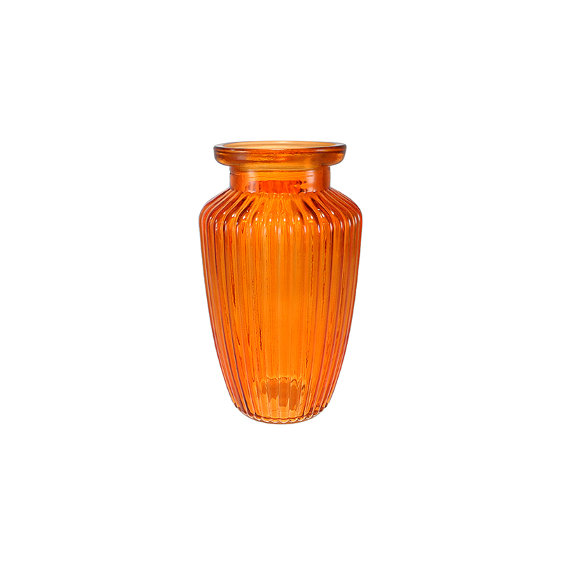 Orange-colored Spray Glass Vase in Autumn Colors YD-TDH-107