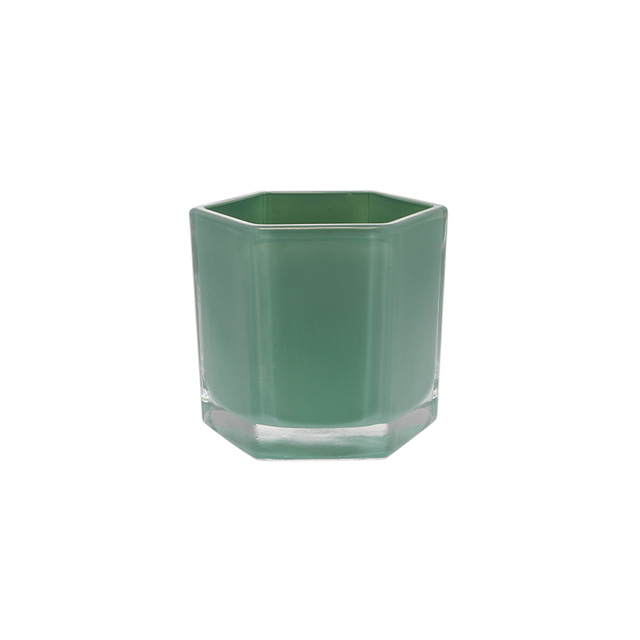 Polygon-shaped Colored Glass Flower Pot YD-FPWP-043